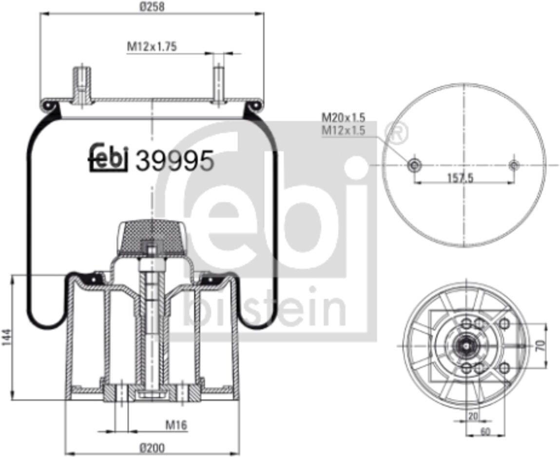 Federbalg, Luftfederung FEBI BILSTEIN 39995