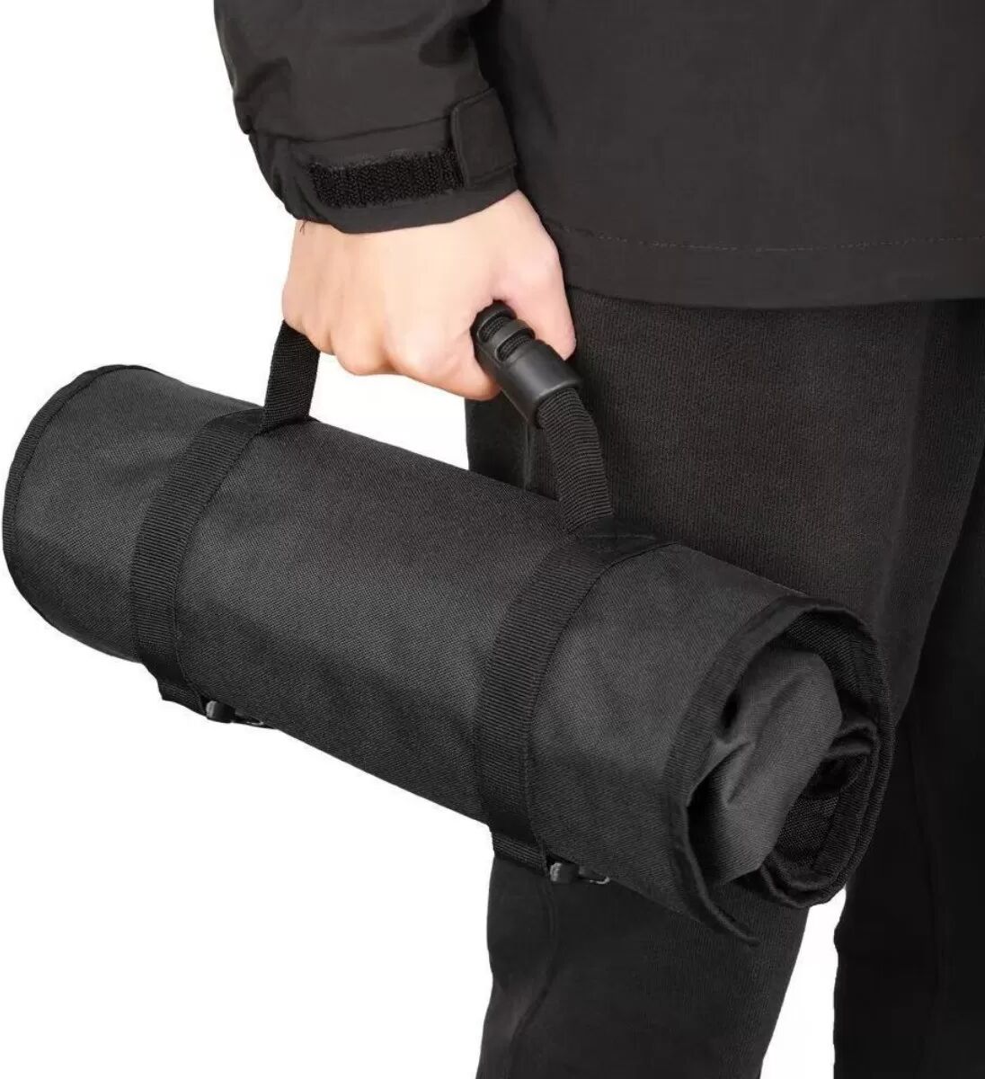 INF Tragbare Werkzeug-Rolltasche für Reisen – Canvas-Organizer für Werkzeuge Schwarz