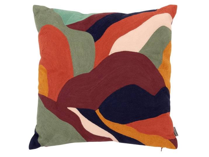 Kissenbezug aus Baumwolle mit Stickmuster 40x40cm