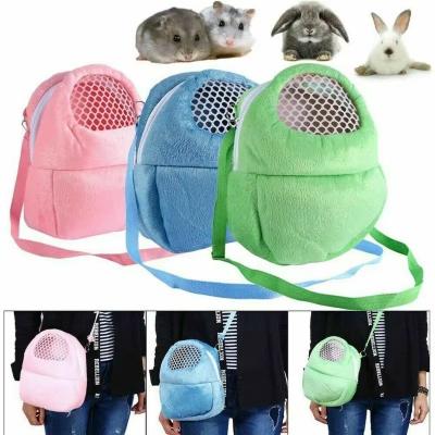 Inspired Finds Breathable Small Pet Travel Carrier Bag Rabbit, Hamster & Guinea Pig Warm Hand Held Pouch blue m