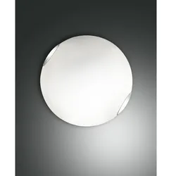 Fabas Luce Deckenleuchte FOX, 2x E27 max. 60W, Metall / Glas, weiß, Ø 40cm FAB-2385-65-102