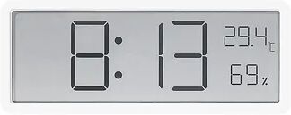 Discount Dollar Deals Digital Wall Clock, Electronic Clock, Time Temperature Humidity Display, Desktop Home Decor, Hanging Wall Decoration white
