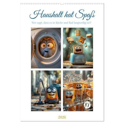 Haushalt hat Spaß (Wandkalender 2026 DIN A2 hoch), CALVENDO Monatskalender