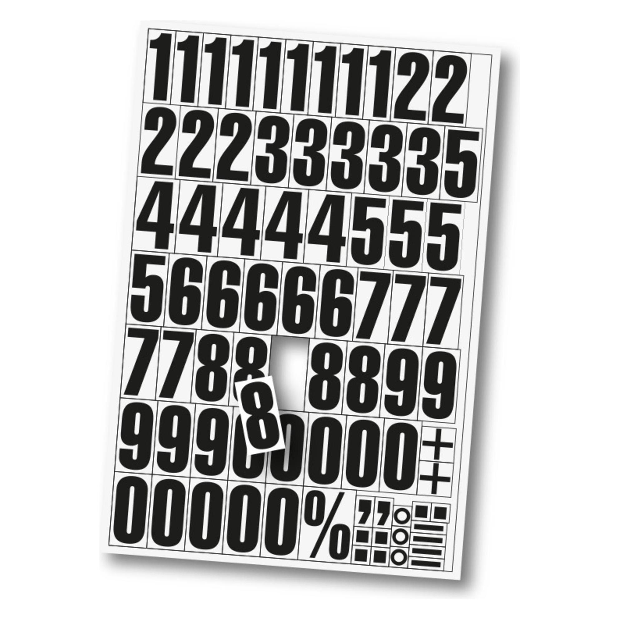 Eichner Magnetfolie schwarz auf weiss numerisch (9218-03029)