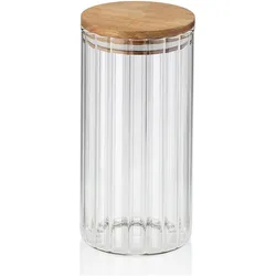Kela Vorratsdose Dorothea 0,9L, Vorratsbehälter, Transparent, Braun