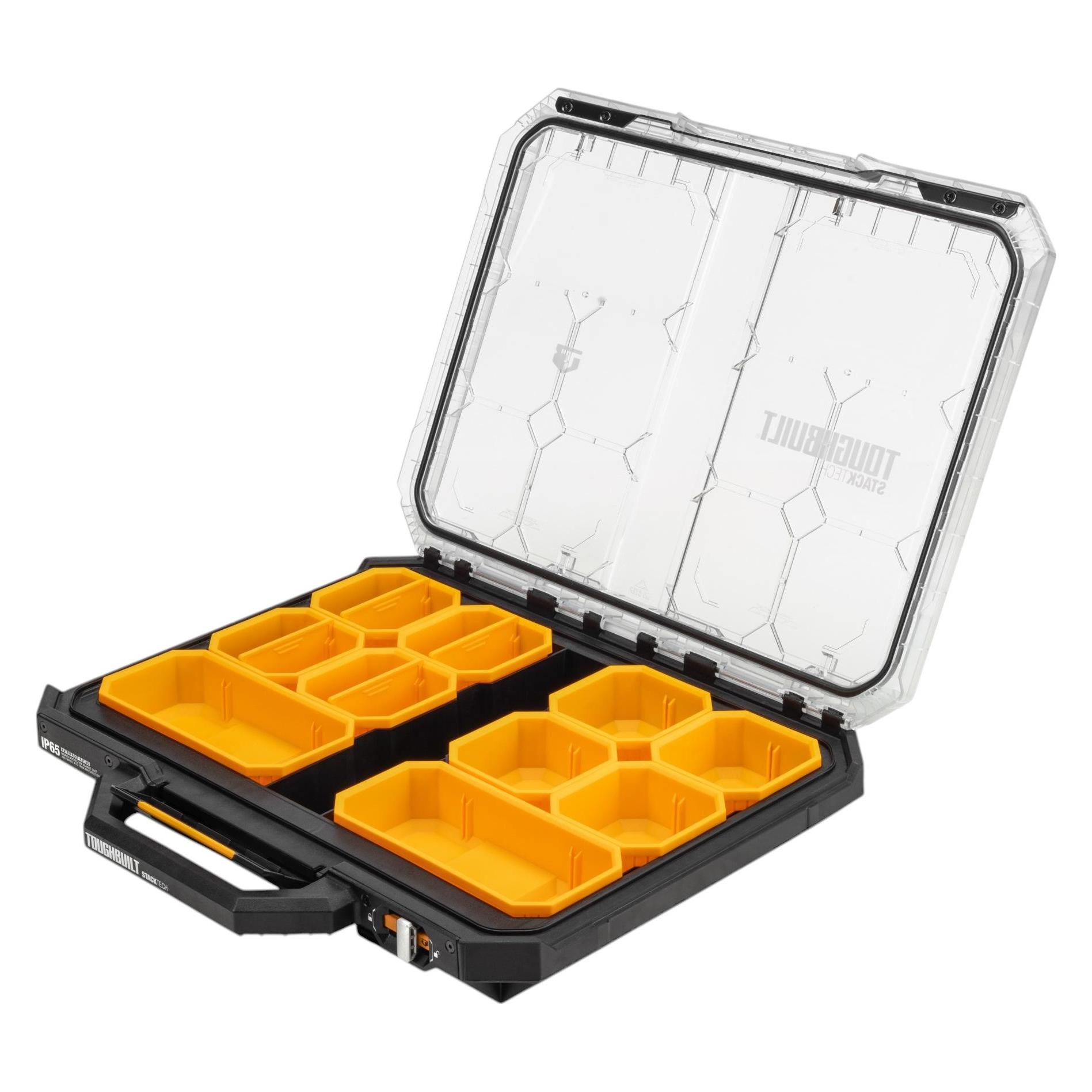 ToughBuilt StackTech TB-B1-O-10 flacher Organizer 54 x 48 x 10 cm + 10x Inlay + 4x Trennwand (TB-B1-O-10-BEA)