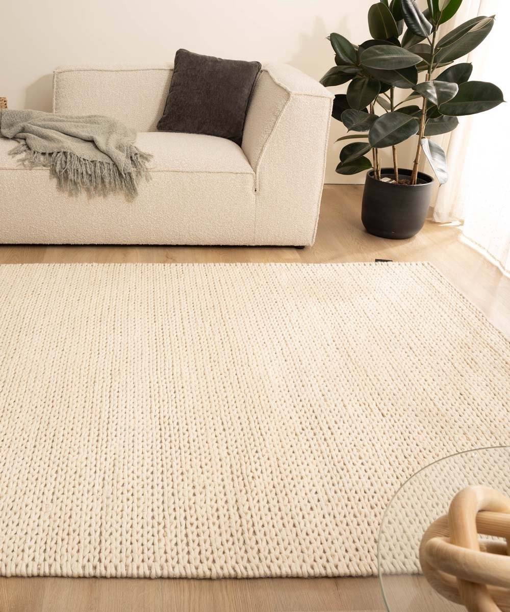 Nordic Weavers Scandinavisch Vloerkleed Herringbone Wol en Katoen - Rechthoekig
