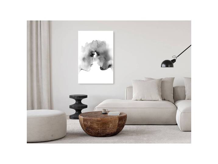 Wandbild Blurred Thoughts Leinen Grau 40 x 60cm