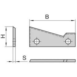JSO HW-Wechselmesser HW04 50x21,5x2mm für HUNDEGGER Schwalbenschwanzfräser - 72730-6-50000-R
