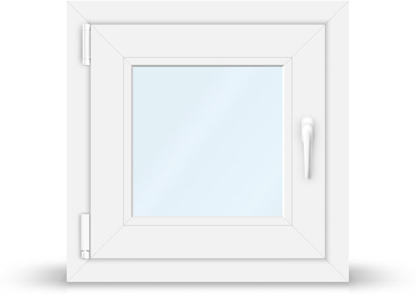 La Fenêtre à Battant, aluplast IDEAL 4000, 1 vantail, oscillo battant DIN gauche, blanc, 635 x 635 mm, configurer individuellement