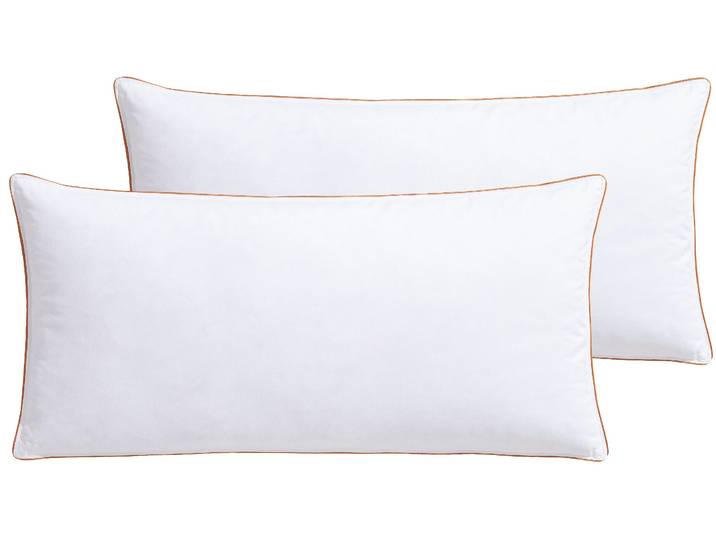 Federkissen RIBECO Kopfkissen Richard, Kissen mit Daunenanteil, in 40x80 oder 80x80 cm , weiss (weiß), B:40cm L:80cm, Bezug: 100% Baumwolle. Füllung: 90% Entenfeder, 10% Entendaune, Kopfkissen, Federkissen, Seit 105 Jahren überzeugt RIBECO durch Qualität
