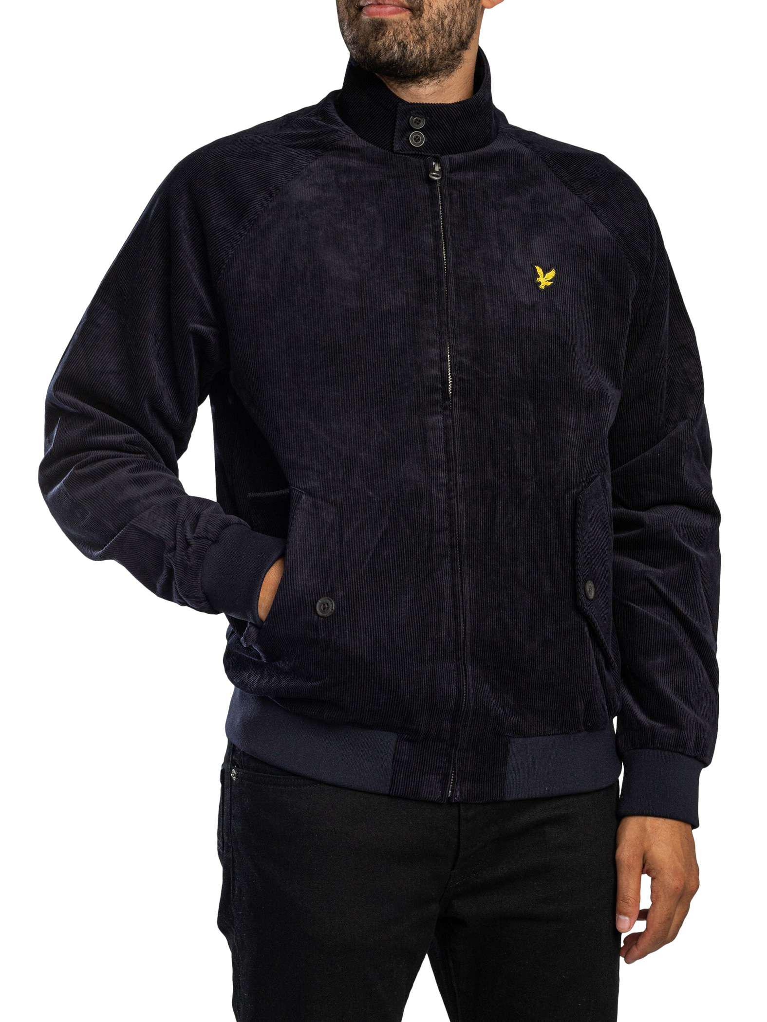Lyle & Scott Cord-Harrington-Jacke, Blau