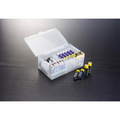 Batteriebox RUCO, weiß (weiß, transparent), B:16cm H:7cm T:12,5cm, Polypropylen (PP), Aufbewahrungsboxen, Polypropylen