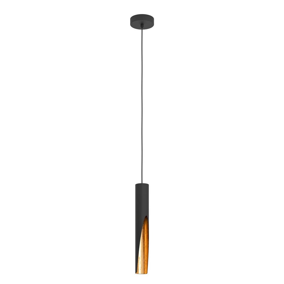 Eglo Barbotto Hanglamp, Zwart en Goud/Messing, Metaal, Modern