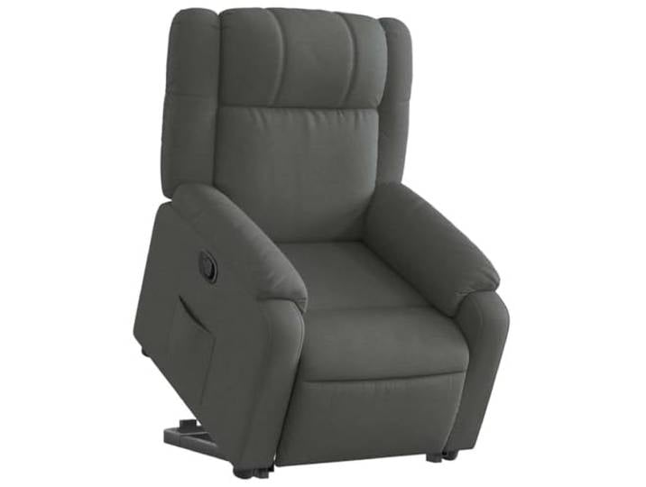 vidaXL Relaxsessel mit Aufstehhilfe Dunkelgrau Stoff