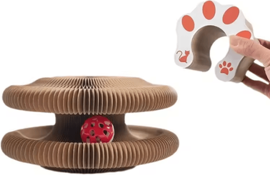 Inspire Curations Magic Accordion Cat Scratching Board Interactive Play Tunnel 1pcs