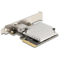 Delock 90758 - PCI Express x4 Netzwerk Karte 10 Gigabit LAN 1 x RJ45 AQC107S (Mini PCI Express), Netzwerkkarte, Schwarz