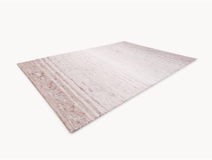 Schurwollteppich Corrida - 70x140 cm - dunkelgrau/weiß