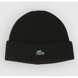 Lacoste Monochrome Brioche Knit Beanie black Gr. Uni