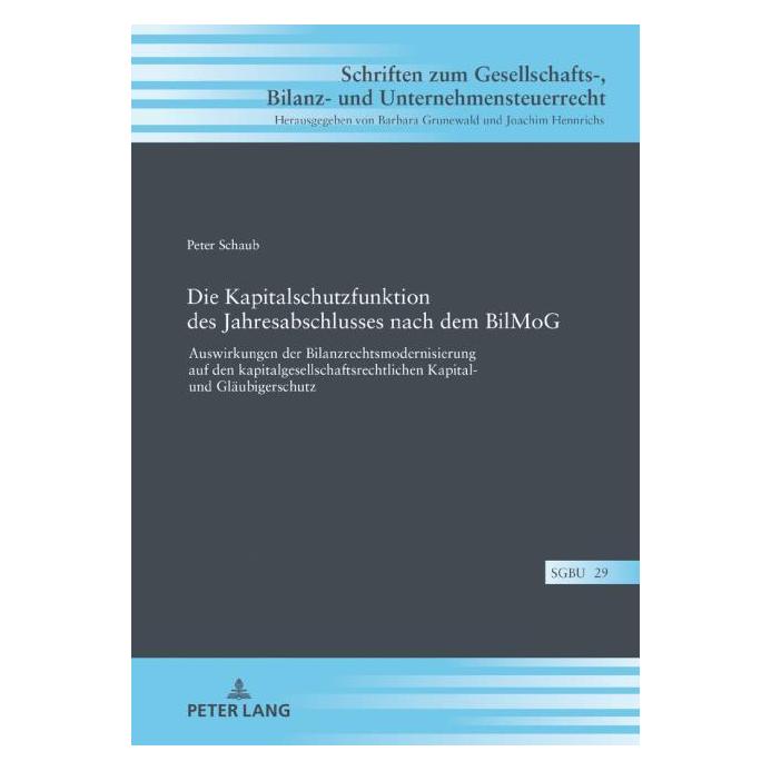Peter Lang Schaub:Die Kapitalschutzfunktion des Ja (Deutsch, Hardcover, Peter Schaub) (67839375)