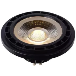 Lucide ES111 GU10 LED 12W 2200K–3000K 820 lm Dim-to-Warm Schwarz – leistungsstarkes LED-Leuchtmittel für stimmungsvolles Licht