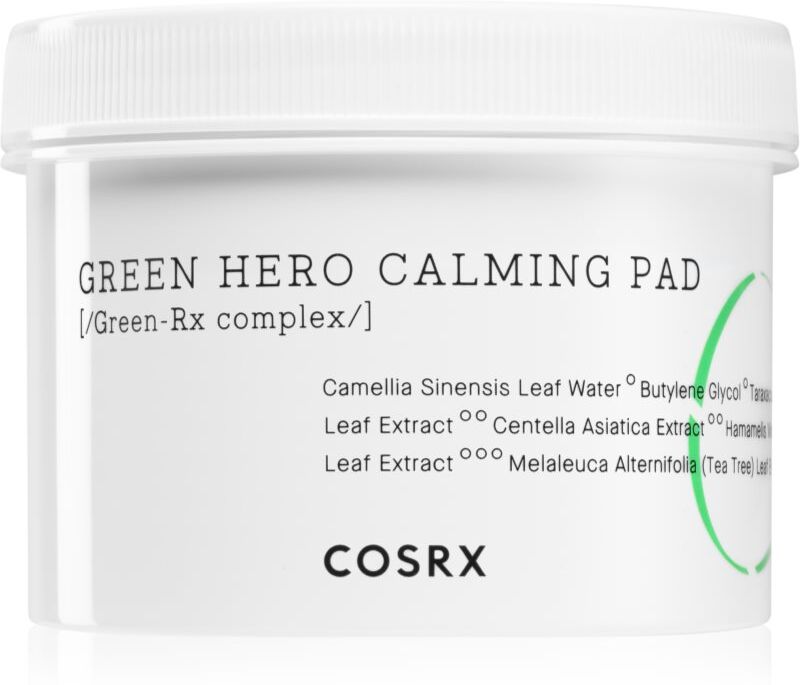Cosrx One Step Green Hero Calming intense revitalising pads with soothing effect 70 pc