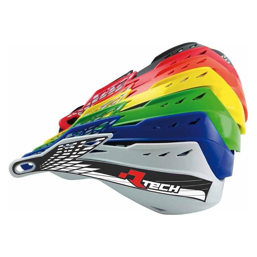 Racetech (RTECH) Ersatz-Kunststoffteile für Handschützer (Lenker) Gladiator Easy / Aluminium Weiss (REPPMGLBN00)