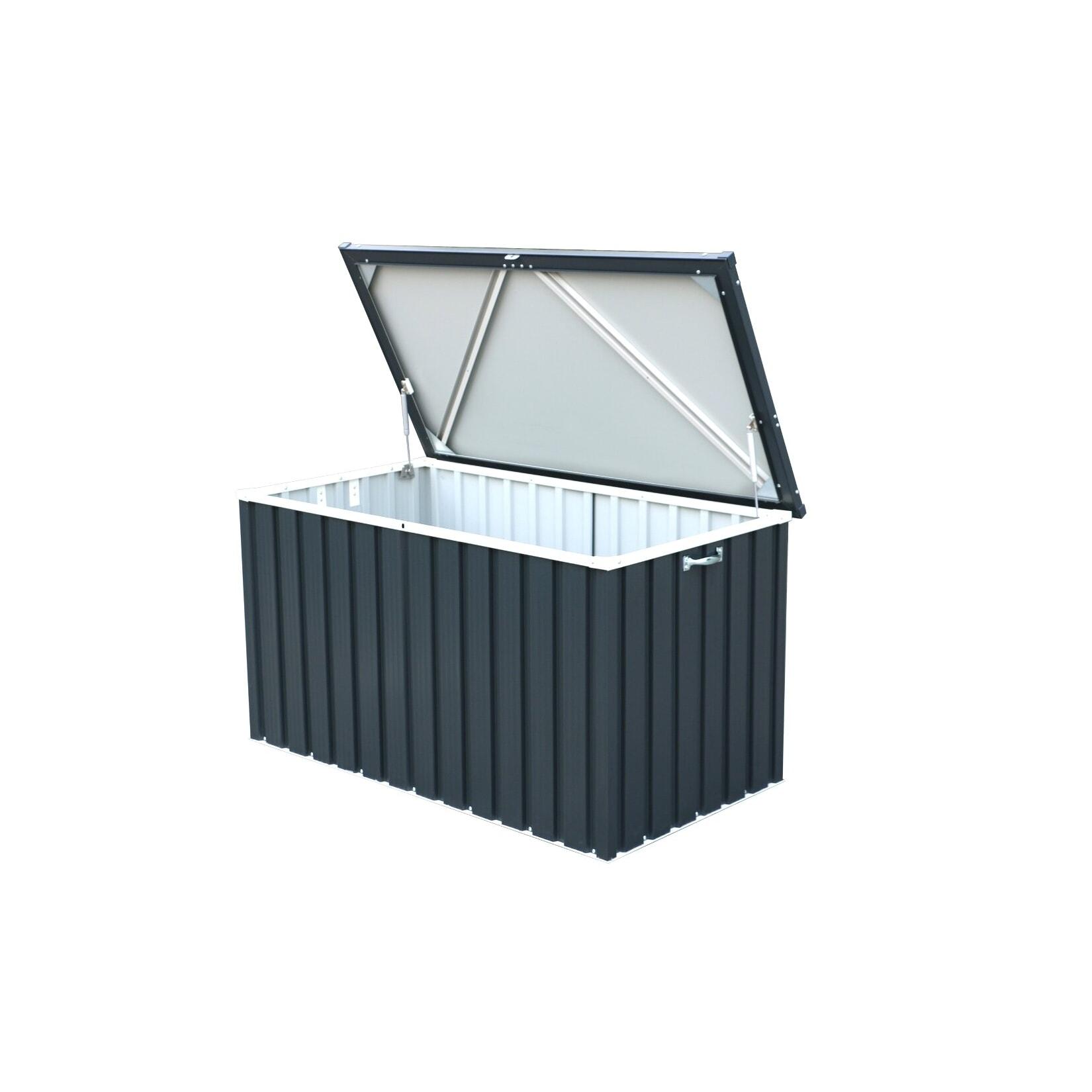 VCM Metall Gerätebox Garten Aufbewahrungsbox Kissenbox 585 l, 134 x 73 x 73 cm