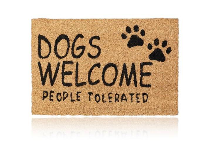 Relaxdays Fußmatte Kokos Dogs Welcome