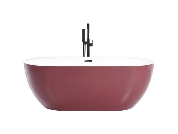 BADEWANNE FREISTEHEND 80x170x58 cm rot Carrera