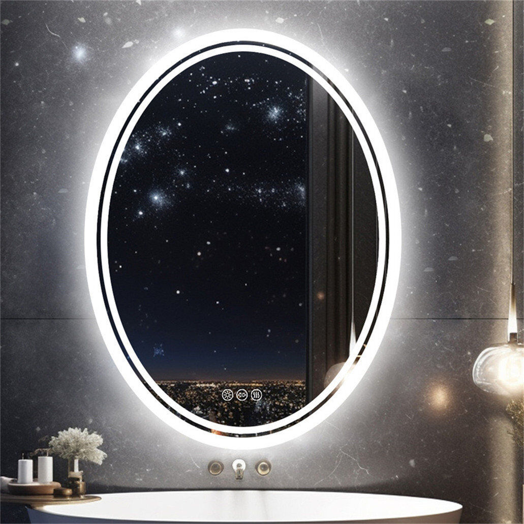 Ivy Bronx Alayyan Flat Makeup / Shaving Mirror 70 H x 50 W