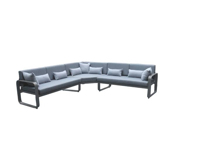 MWH Widero Loungeset 3-tlg. Aluminium/Olefin inkl. 9 Kissen matt