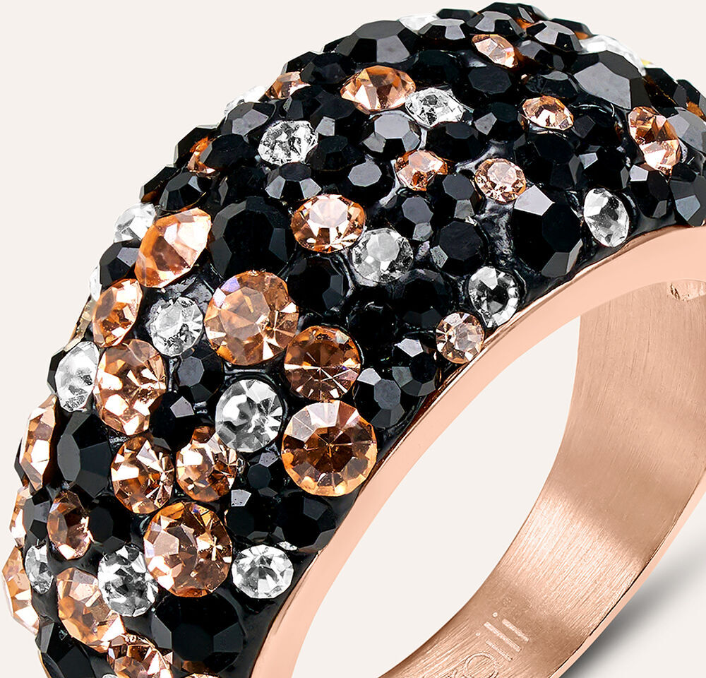 Stroili Anello Fascia Aura Acciaio Rosa Cristallo Collezione: Aura - Misura 56 Rosa