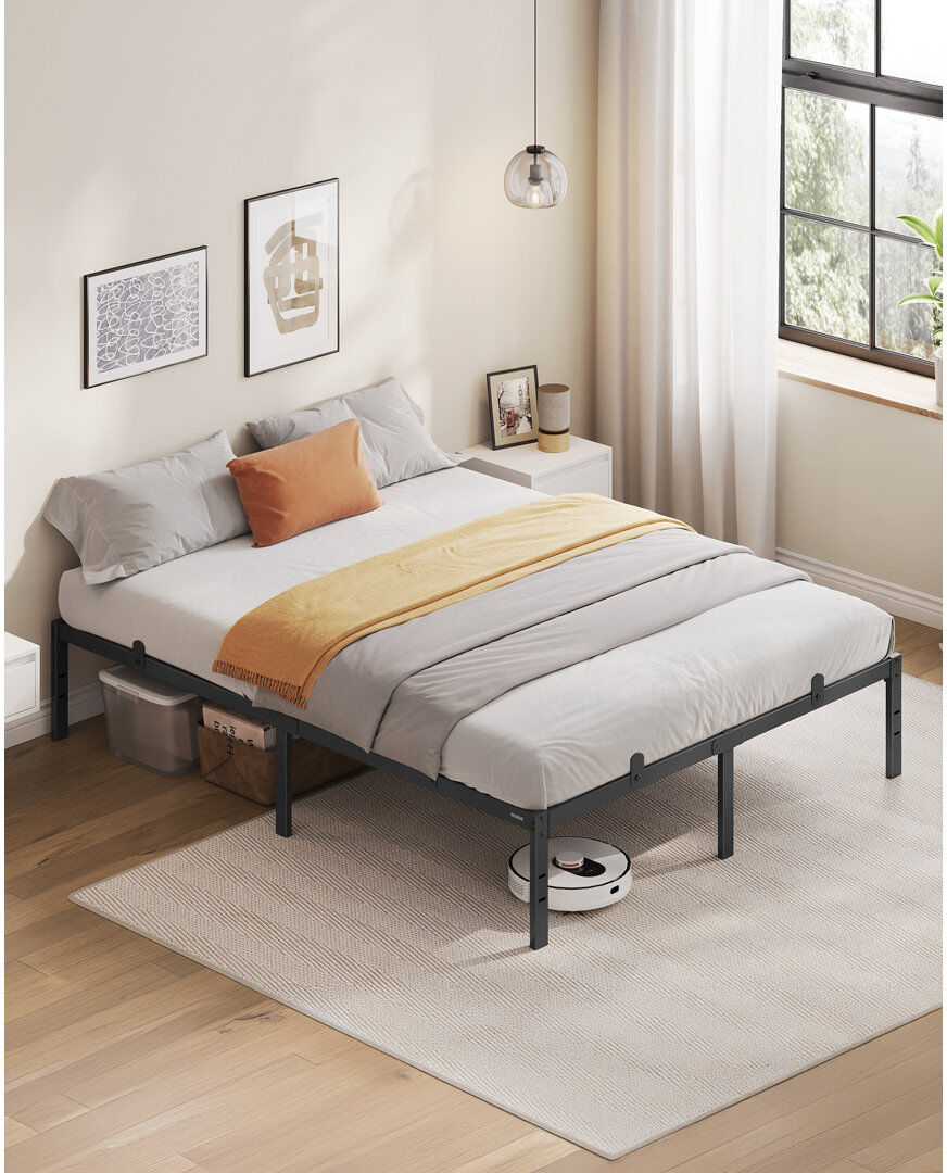17 Stories Metal Bed Frame, 190 Cm, Under-Bed Space, Modern Style, For Guest Room Double (4'6)