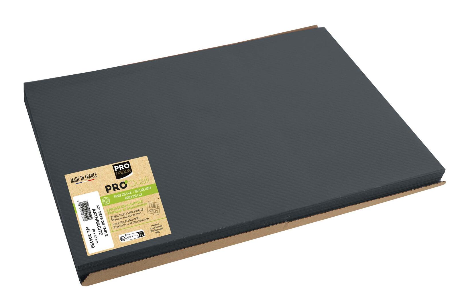 PROnappe Platzsets Tiss Lack 30 x 40 cm anthrazit 304159I