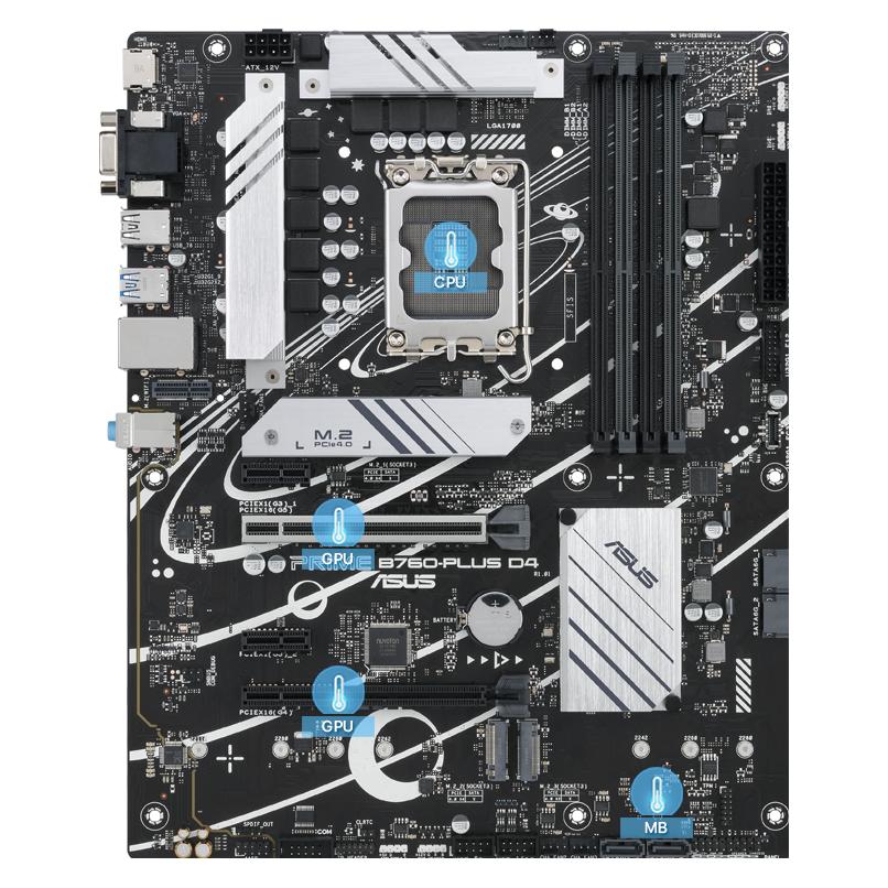 ASUS PRIME B760-PLUS D4 (LGA 1700, Intel B760, ATX) (90MB1CW0-M0EAY0)