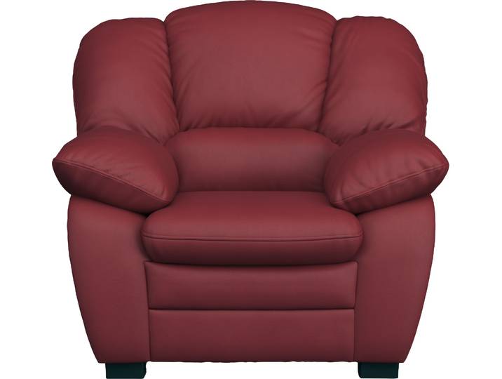 Sessel COTTA Casino , rot, B:109cm H:88cm T:92cm, 100% Echtleder, Sessel, Sessel, Polstergarnitur, auch als Set erhältlich