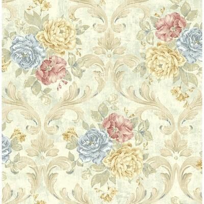 Seabrook Designs Seabrook Design Demeter Floral Trellis Unpasted Wallpaper