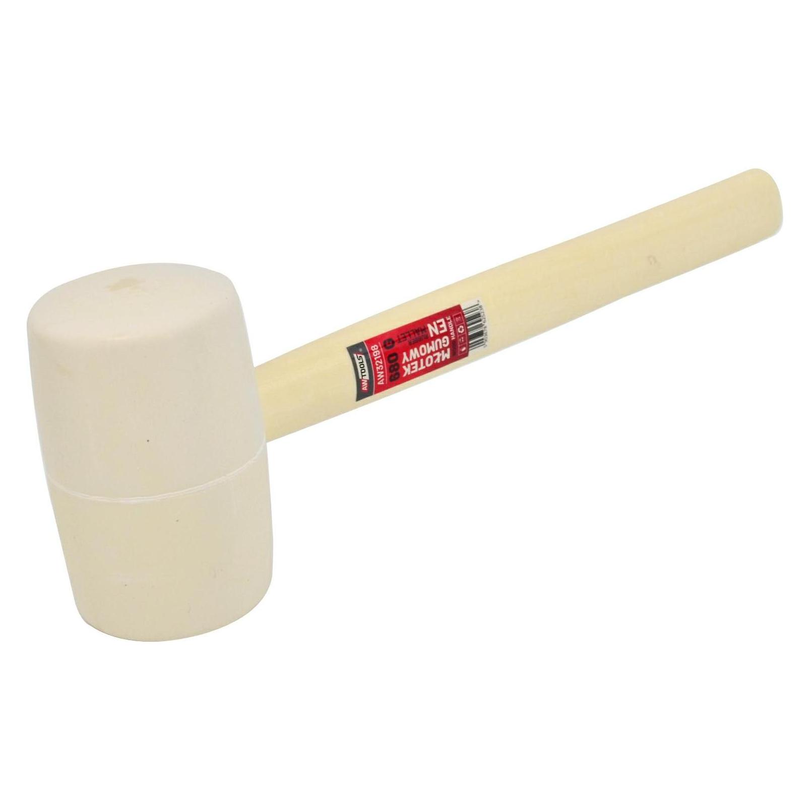 Awtools Gummihammer mit Holzgriff, weiss, 900 g (900 g) (54031828)