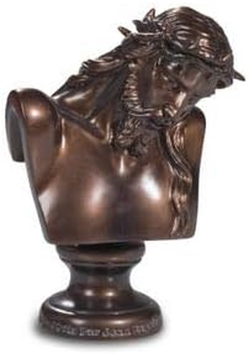 Kunstbeeld Christus Buste van Resin in Donker Brons voor Huisdecoratie
