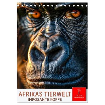Afrikas Tierwelt - imposante Köpfe (Tischkalender 2027 DIN A5 hoch), CALVENDO Monatskalender