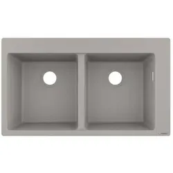 hansgrohe Einbauspüle 370/370 S510-F770 Betongrau