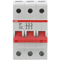 ABB E203/40R Trennschalter 3P, 40 A, Schaltgriff rot, Änderung Ursprung + Gebrauchskategorie 2CDE283001R0040