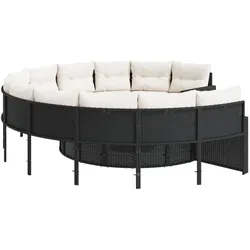 vidaXL, Gartenlounge, Mudenau (Rund (pe rattan and glass))