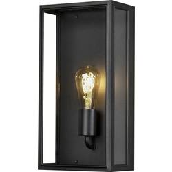 Konstsmide Carpi 7349-750 Außenwandleuchte, Wandleuchte Energiesparlampe, Glühlampe, LED E27 Schwarz