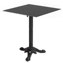 Oviala Business Quadratischer, neigbarer Gartenbistrotisch, 60 cm, für 4 Personen, Schiefer
