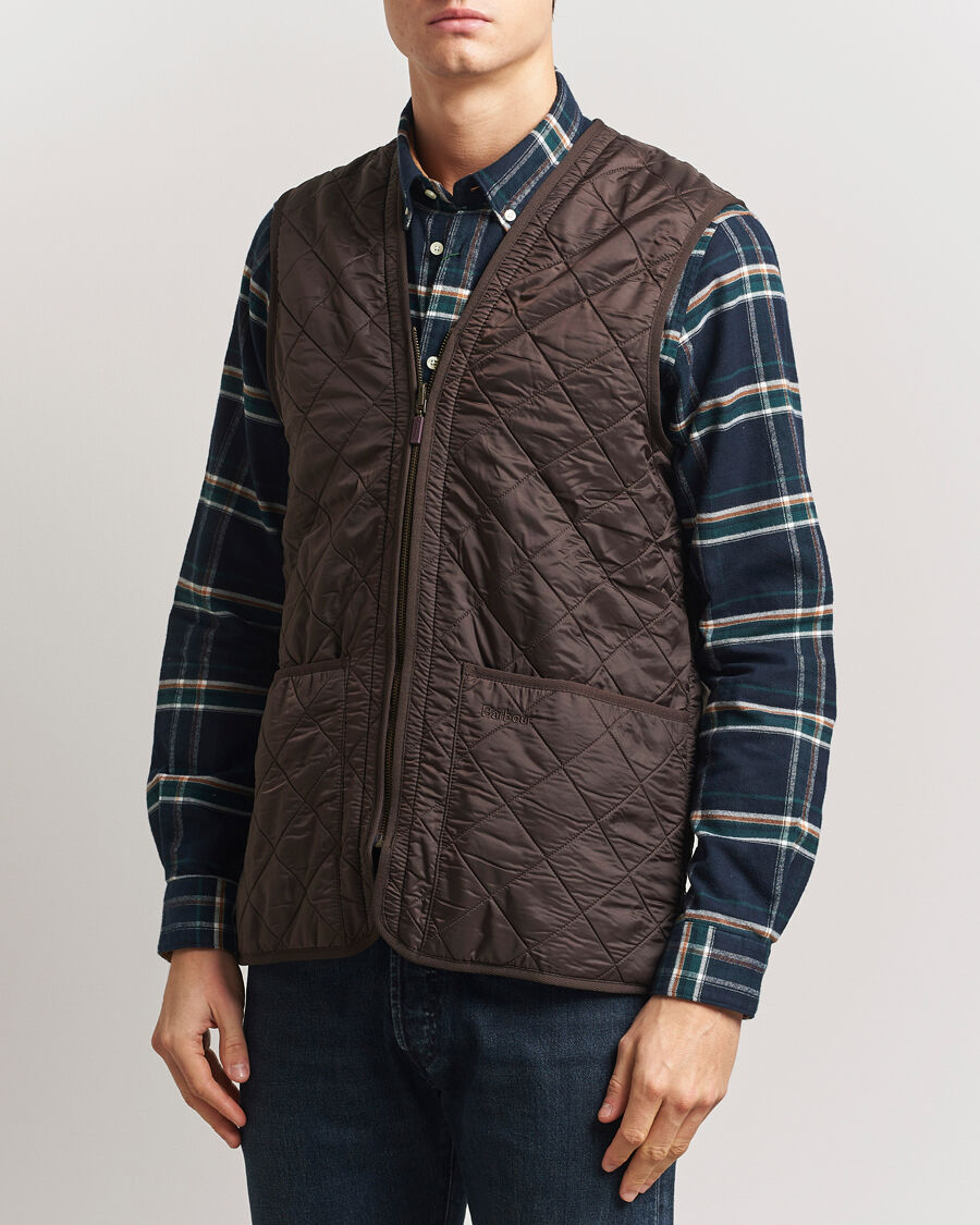 Barbour Lifestyle Quilt Waistcoat/Zip-In Liner Brown men M/UK38 Brun