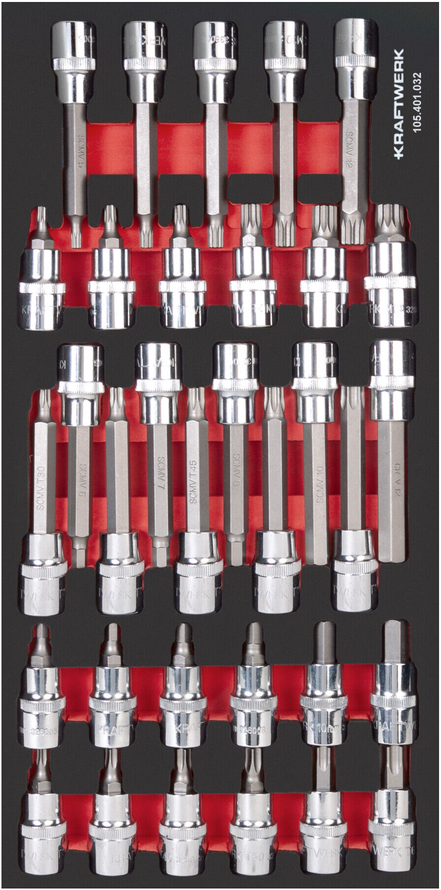 Kraftwerk PRO LINE EVA3 1/2" Steckschlüssel-Satz 20x40 33-tlg. (105.401.032)