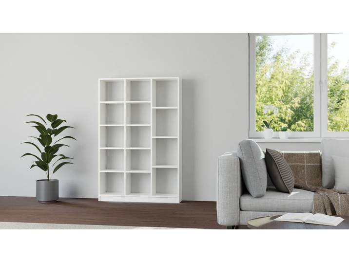 Bücherregal weiß - Weißes Regal nach Maß Premium Dekore Alpin­weiß