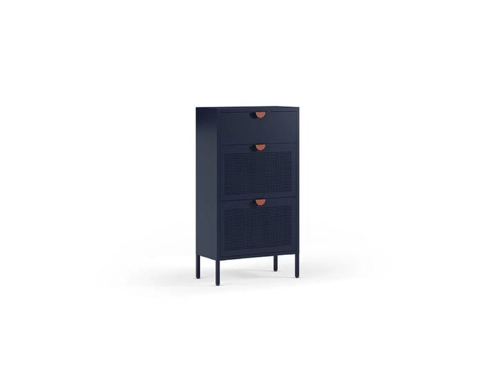Schuhmöbel MARCKERIC SAYLA 12 Paar Schuhe 3 Klappen blau